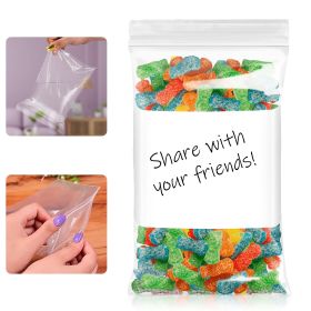 White Block Reclosable Bags, 5 x 8 Inch. Pack of 1000 Zipper Bags for Food Storage with Write-On Block. Waterproof Bags for Small Business
