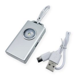 Micro Guard™ Plus Personal Alarm + COB LED Flashlight (Color: silver)